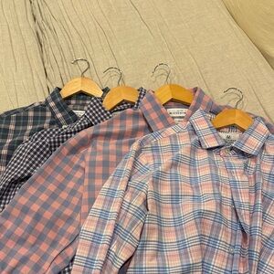 LOT OF 5!- Mizzen+Main Men's Casual Plaid Shirts - Medium Trim Fit